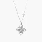 Collar Plata .925 Flores Trébol 0155