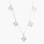 Collar Plata .925 Flores Trébol 0156