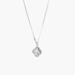 Collar Plata .925 Flores Trébol 0158