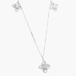 Collar Plata .925 Flores Trébol 0159