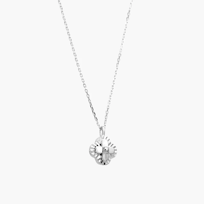 PD0161 Collar Plata .925 Flores Trébol 0161 - Imagen 1