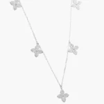 Collar Plata .925 Flores Trébol 0162