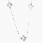 Collar Plata .925 Flores Trébol 0163
