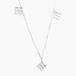 Collar Plata .925 Flores Trébol 0164