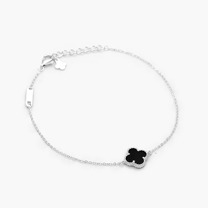 PP096 Pulso Plata .925 Flores Trébol 0096 - Imagen 1