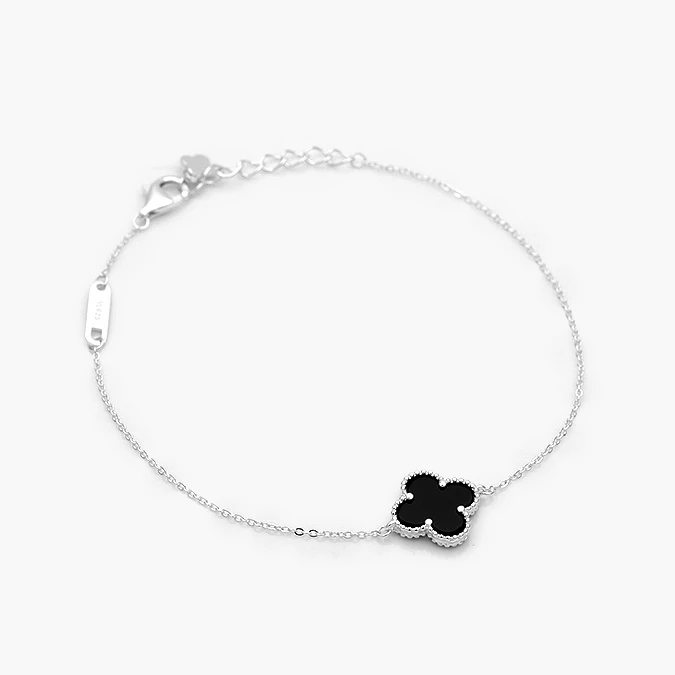 PP097 Pulso Plata .925 Flores Trébol 0097 - Imagen 1