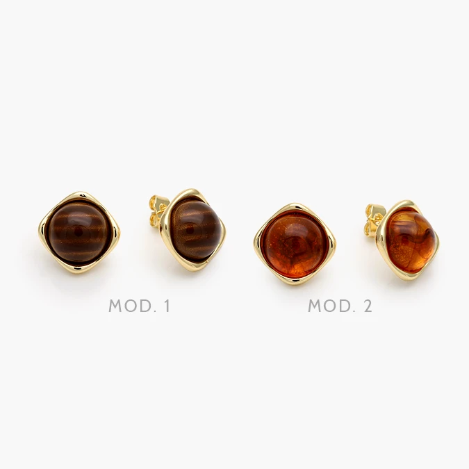 CA10684 Aretes Acrílico Chapa de Oro 684 - Imagen 1