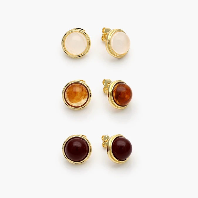 CA10685 Aretes Acrílico Chapa de Oro 685 - Imagen 1