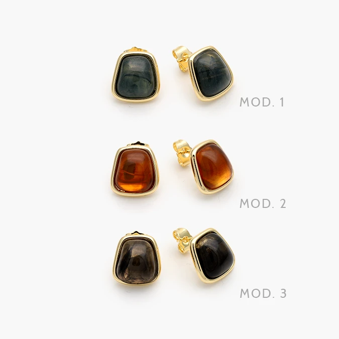 CA10690 Aretes Acrílico Chapa de Oro 690 - Imagen 1