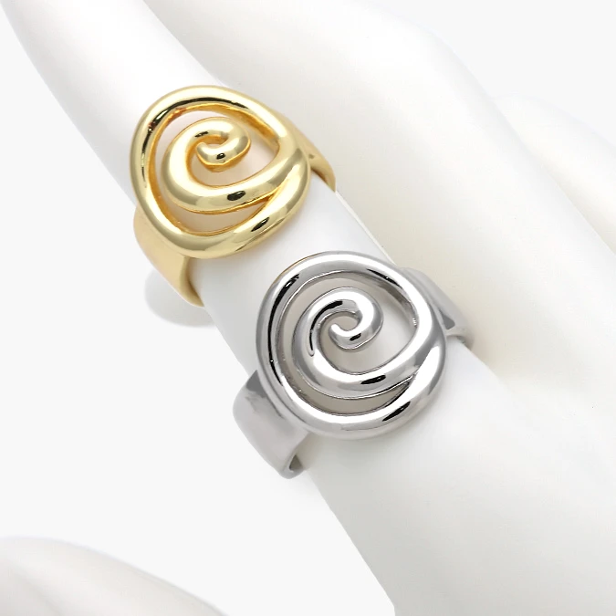 CTB1354 Anillo Ajustable Chunky Chapa de Oro 1354 - Imagen 1
