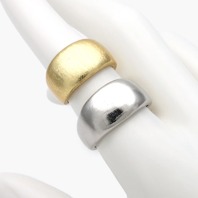CTB1355 Anillo Ajustable Chunky Chapa de Oro 1355 - Imagen 1