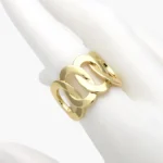 Anillo Ajustable Liso Chunky Chapa de Oro 1359