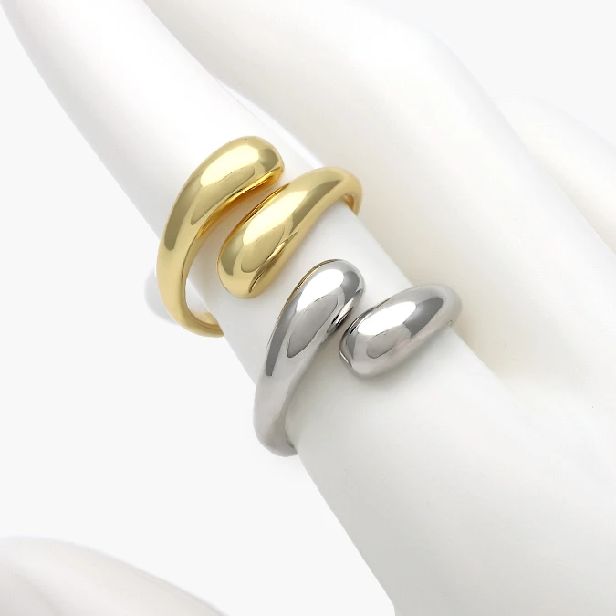 CTB1360 Anillo Ajustable Liso Chapa de Oro 1360 - Imagen 1