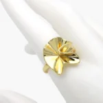 Anillo Liso Ajustable Chunky Chapa de Oro 1363