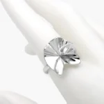 Anillo Liso Ajustable Chunky Chapa de Oro 1363 - Imagen 2