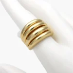 Anillo Ajustable Liso Chunky Chapa de Oro 1365