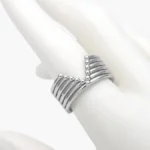 Anillo Ajustable Liso Chunky Chapa de Oro 1366 - Imagen 2
