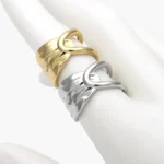 Anillo Ajustable Liso Chunky Chapa de Oro 1369