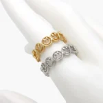Anillo Ajustable Liso Chapa de Oro Caritas Felices 1373
