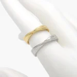 Anillo Churumbela Ajustable Liso Torcido Chapa de Oro 1381