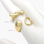 Anillo Ajustable Liso Chunky Chapa de Oro 1389