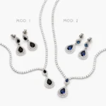 Set Fiesta Chapa de Rodio Zirconias 0097 - Modelo 1