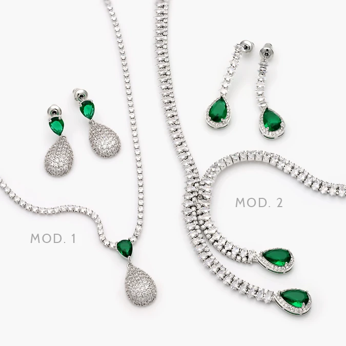 CTJ0101 Set Fiesta Chapa de Oro Zirconias 0101 - Imagen 1