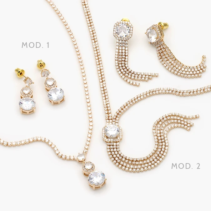 CTJ0102 Set Fiesta Chapa de Oro Zirconias 0102 - Imagen 1