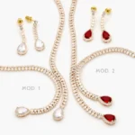 Set Fiesta Chapa de Oro Zirconias 0109