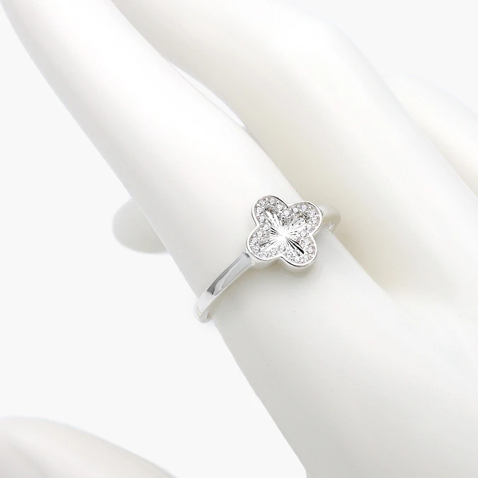 PB0232 Anillo Plata .925 Flor Trébol 0232 - Imagen 1