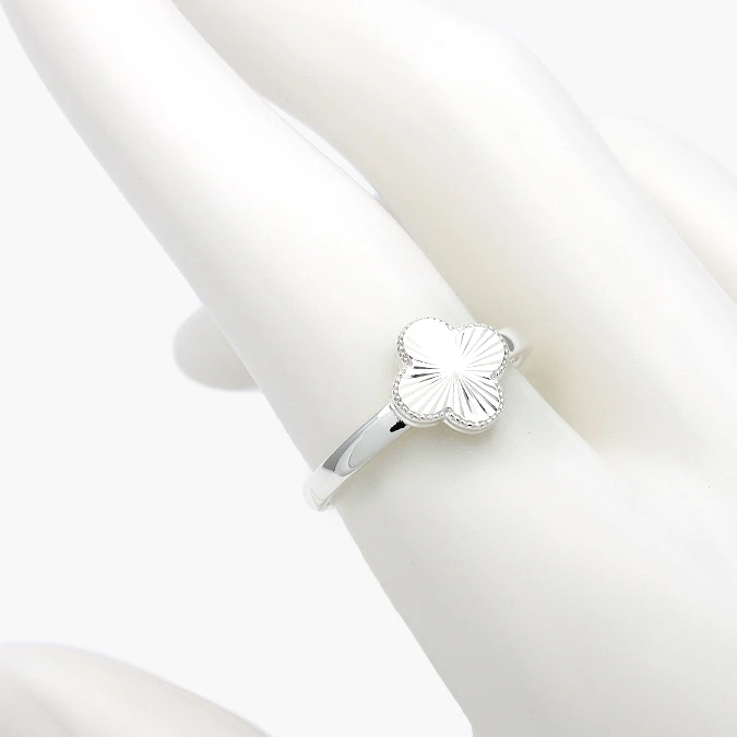 PB0234 Anillo Plata .925 Flor Trébol 234 - Imagen 1