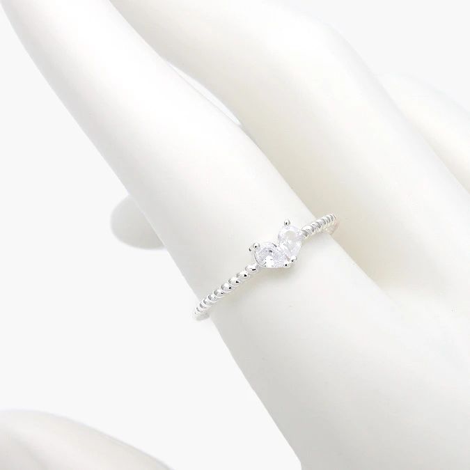 PB0249 Anillo Plata .925 Piedra Corazón 249 - Imagen 1