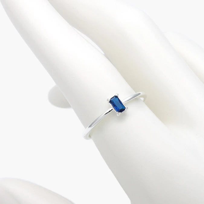PB0250 Anillo Plata .925 Piedra Azúl 250 - Imagen 1