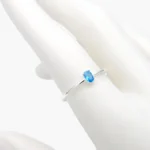 Anillo Plata .925 Piedra Azúl 259 - 9