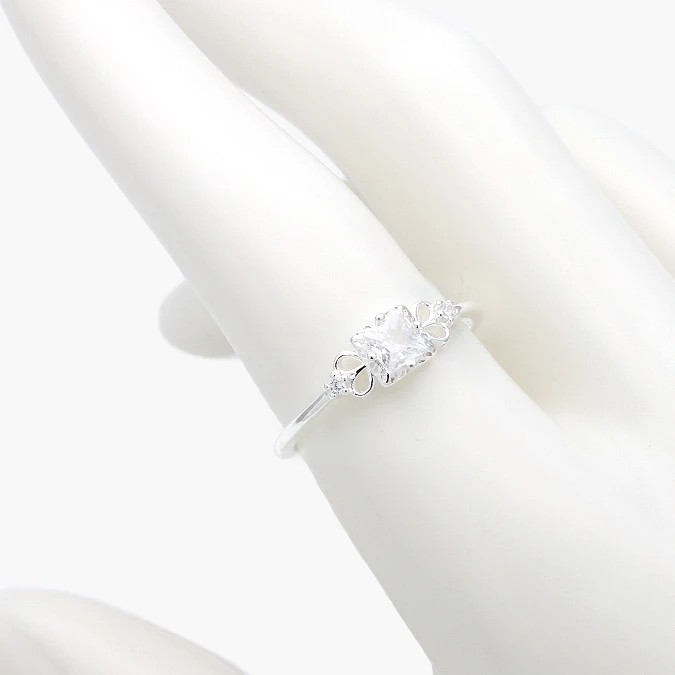 PB0270 Anillo Plata .925 Piedra Cuadrada 270 - Imagen 1