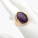 Anillo Piedra Acrílico Morada Acero Inoxidable 684