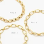 Pulso Eslabones Chapa de Oro 326