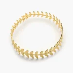 Brazalete de Brazo Olivos Ajustable Chapa de Oro 778 - Imagen 2