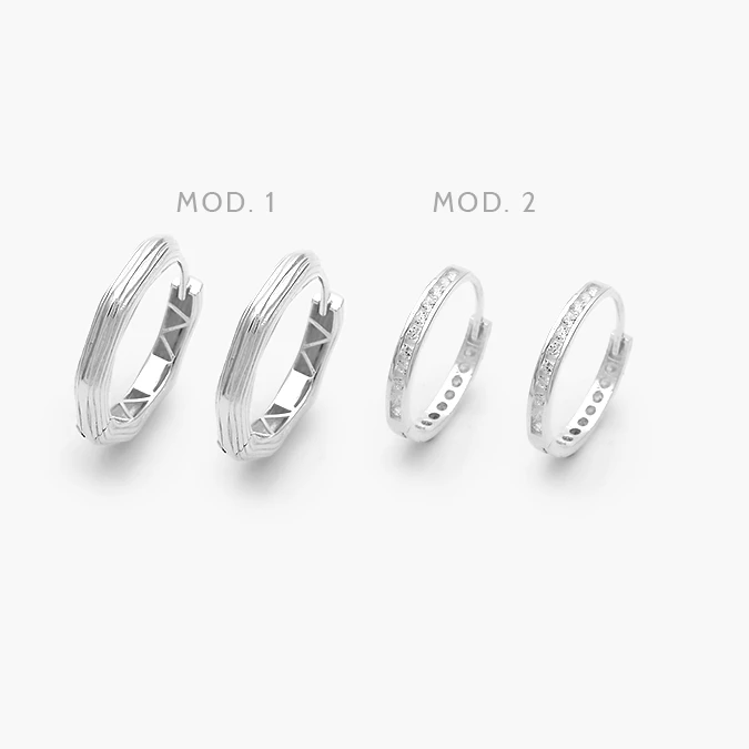 PA40139 Arracadas Zirconias Blancas Plata .925 139 - Imagen 1