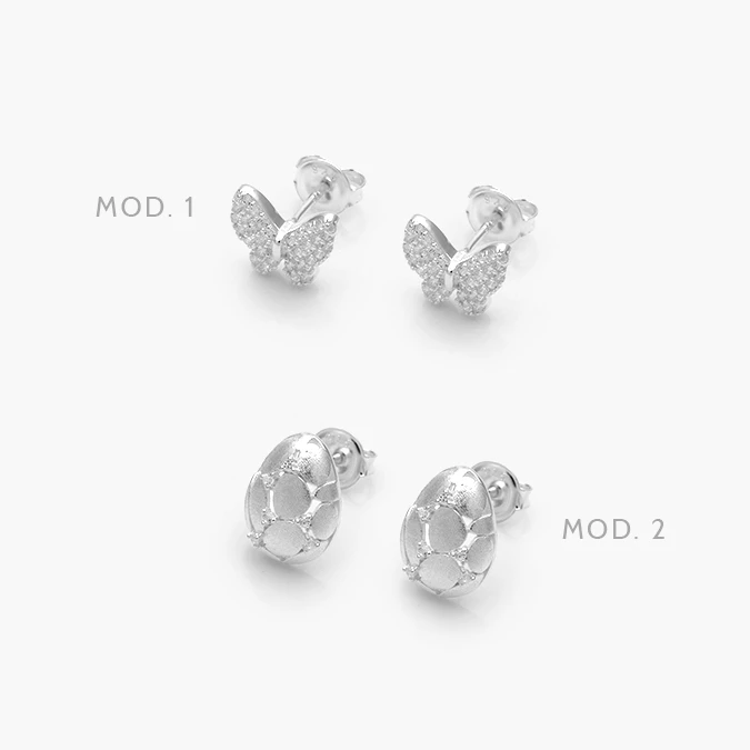 PA50259 Broqueles Mariposas Plata .925 259 - Imagen 1
