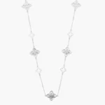Collar Plata .925 Flores Trébol 0167-1
