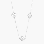 Collar Plata .925 Flores Trébol 0168