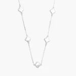 Collar Plata .925 Flores Trébol 0178